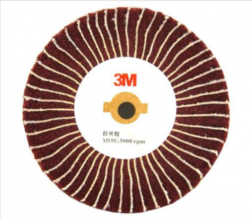 Щетка сатино-лепестковая бордовая MOS:3000rpm  (d-155х35х25)